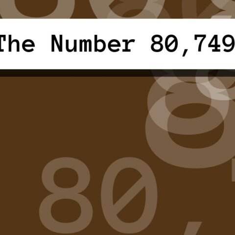 About The Number 80,749