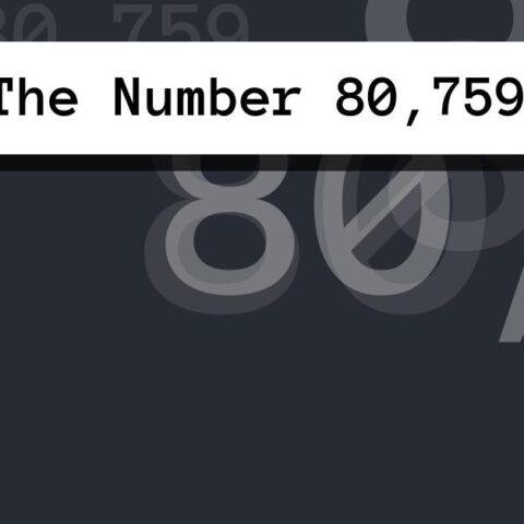 About The Number 80,759