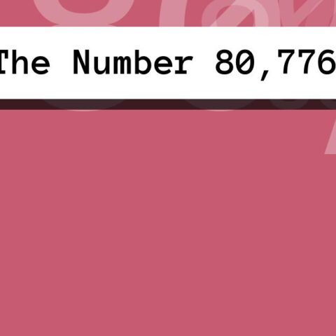 About The Number 80,776