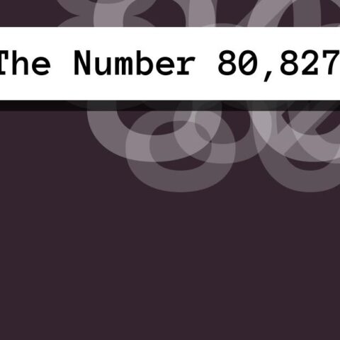 About The Number 80,827
