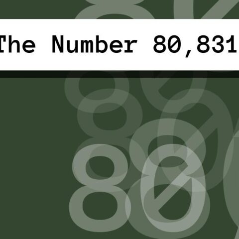About The Number 80,831