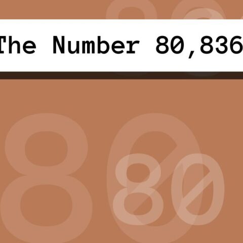About The Number 80,836