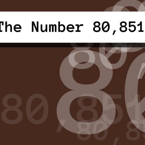 About The Number 80,851