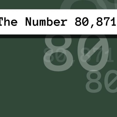 About The Number 80,871