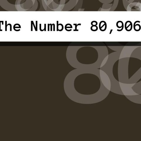 About The Number 80,906