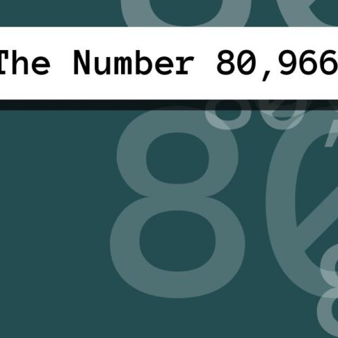 About The Number 80,966