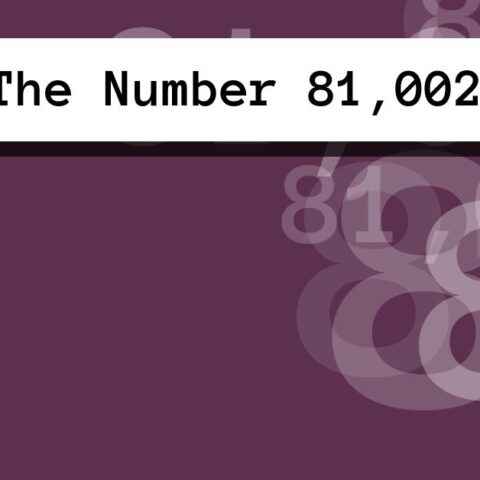 About The Number 81,002
