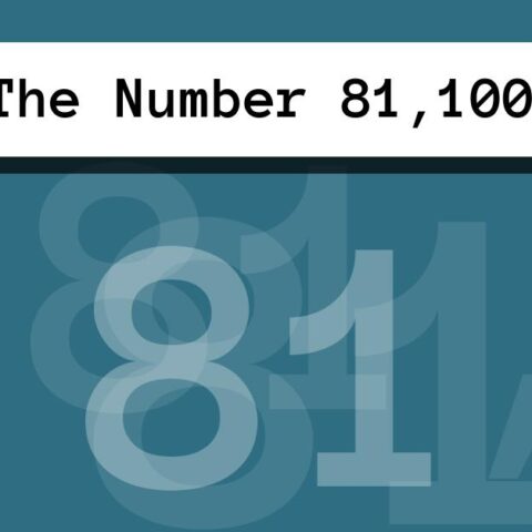 About The Number 81,100