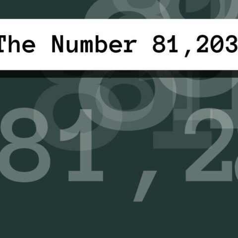 About The Number 81,203