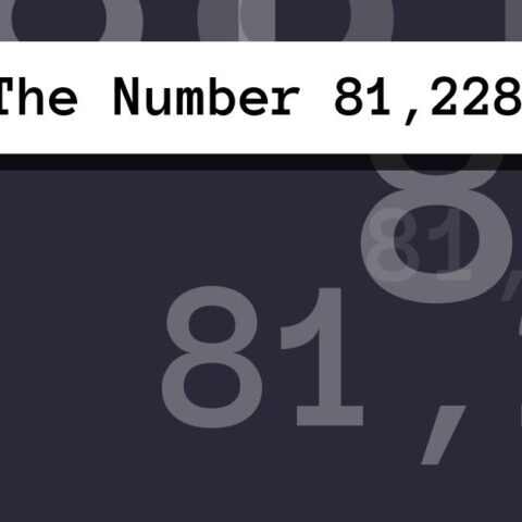 About The Number 81,228