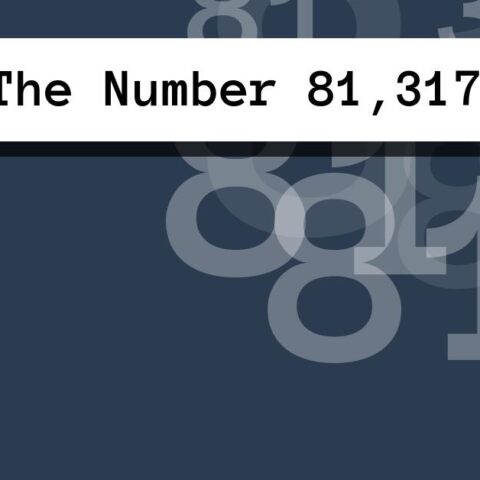 About The Number 81,317