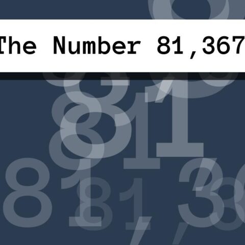 About The Number 81,367