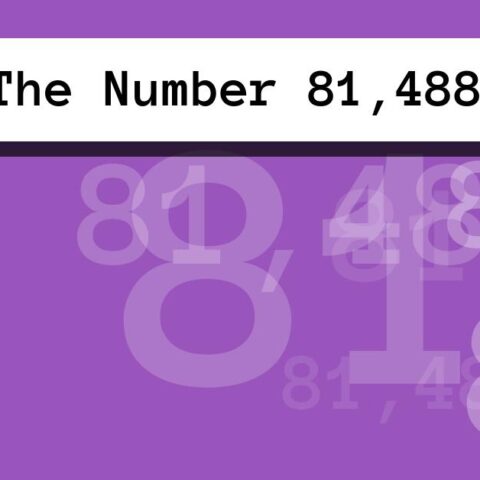 About The Number 81,488