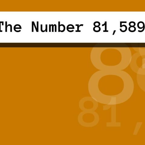 About The Number 81,589