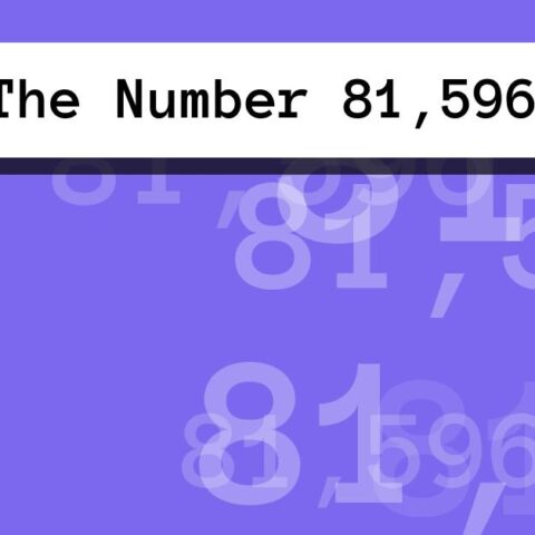 About The Number 81,596