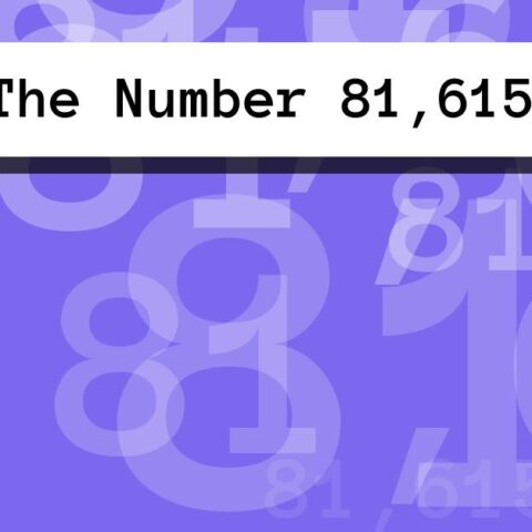 About The Number 81,615