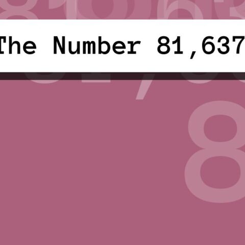 About The Number 81,637
