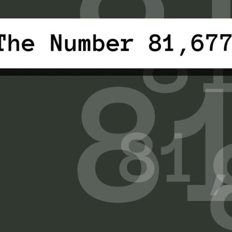 About The Number 81,677