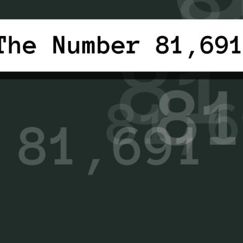 About The Number 81,691