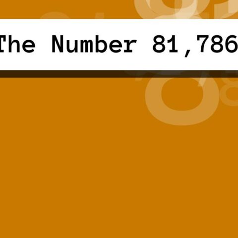 About The Number 81,786