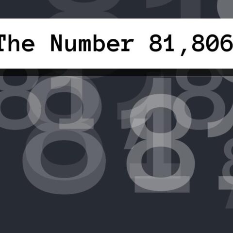 About The Number 81,806