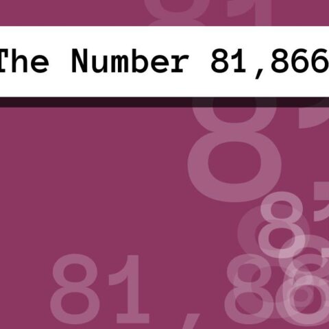 About The Number 81,866