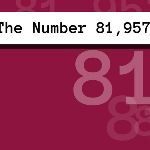 About The Number 81,957