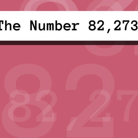 About The Number 82,273