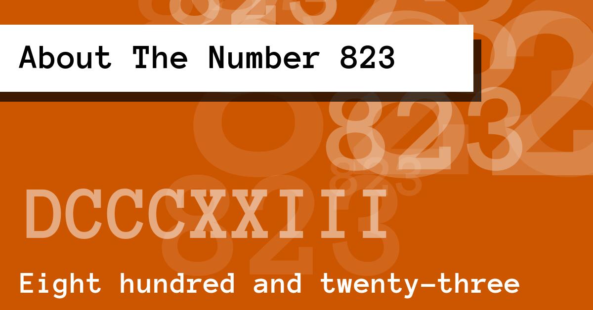 About The Number 823