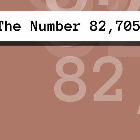 About The Number 82,705