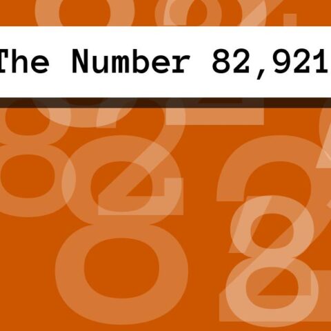 About The Number 82,921