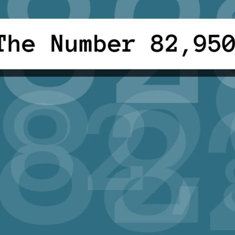 About The Number 82,950