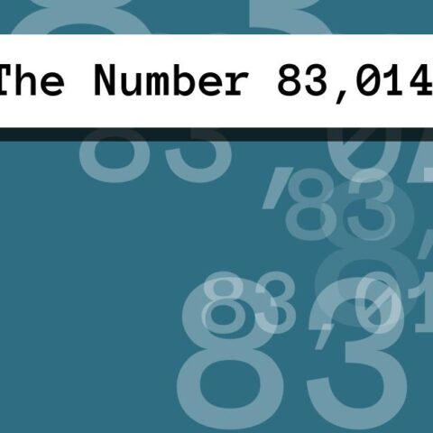 About The Number 83,014