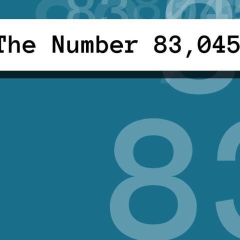 About The Number 83,045