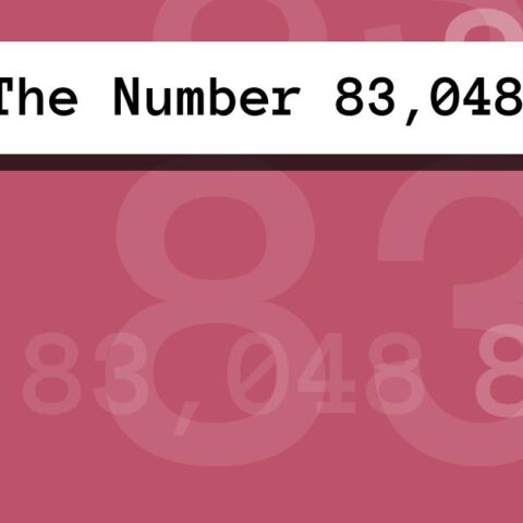 About The Number 83,048