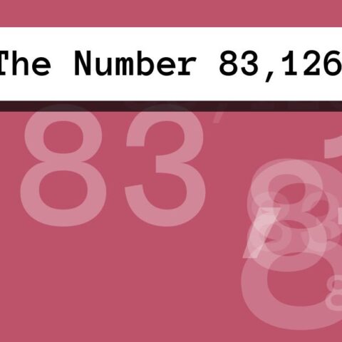 About The Number 83,126