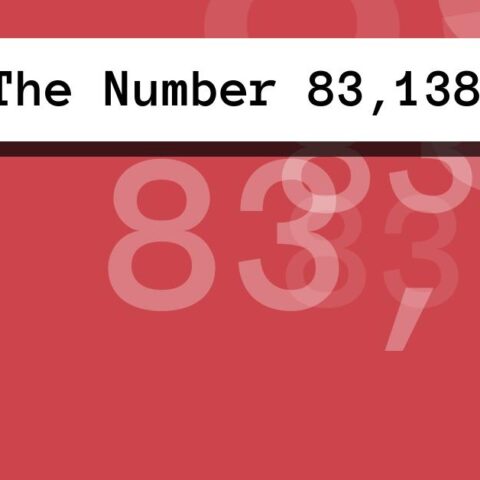 About The Number 83,138