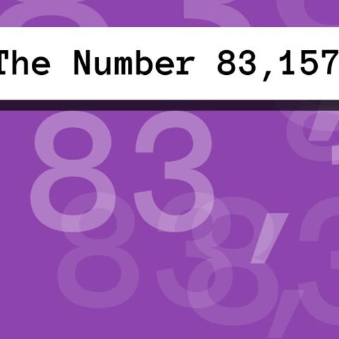 About The Number 83,157