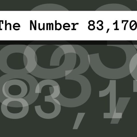 About The Number 83,170
