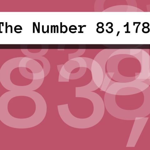 About The Number 83,178