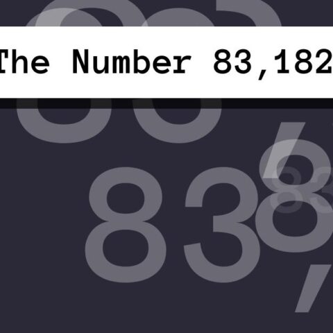 About The Number 83,182