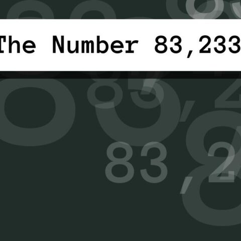 About The Number 83,233