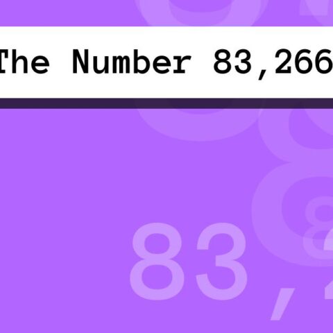 About The Number 83,266