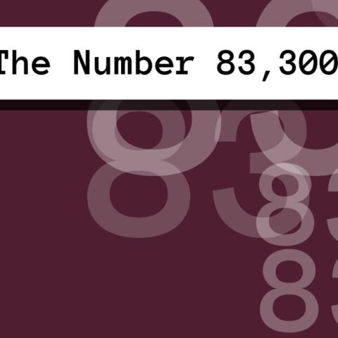 About The Number 83,300