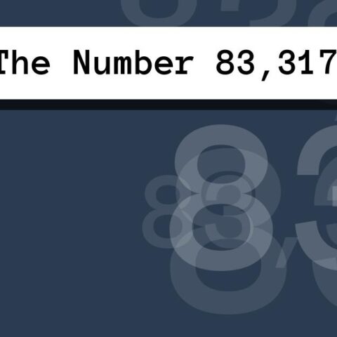 About The Number 83,317