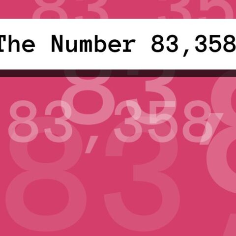 About The Number 83,358