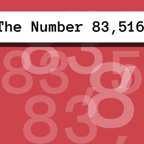 About The Number 83,516