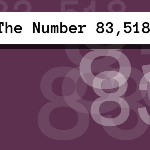 About The Number 83,518