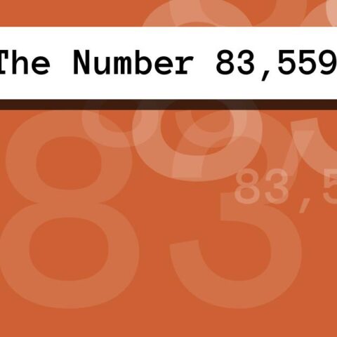 About The Number 83,559