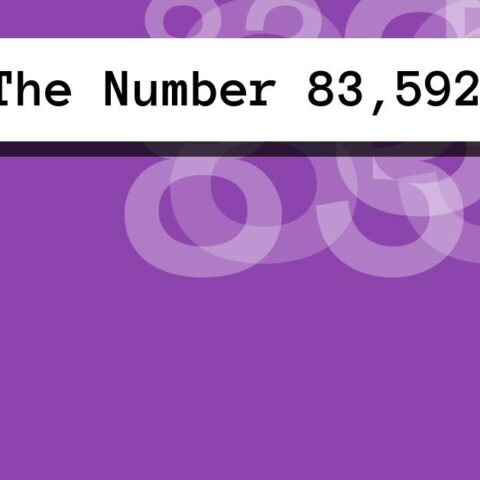 About The Number 83,592